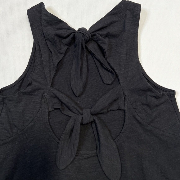 Ro & De Anthropologie Back Bow Tie Tank Shirt Blouse Top Black Medium NEW $58 - Picture 8 of 10